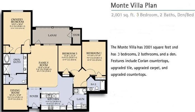 Vista Cay Orlando Floor Plan